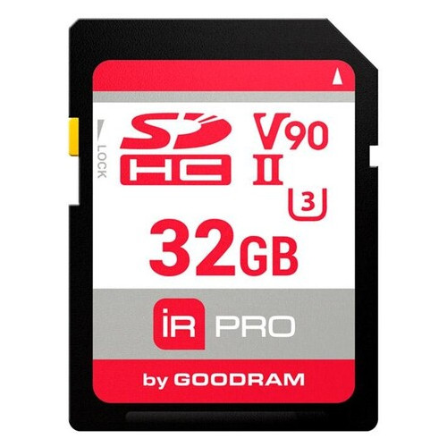 Карта пам'яті Goodram 32 GB SDHC UHS-II U3 IRDM PRO IRP-S9B0-0320R11 фото №1