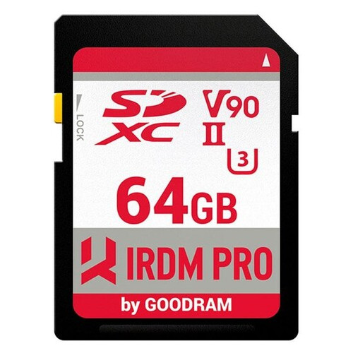 Карта пам'яті Goodram 64 GB SDXC UHS-II U3 IRDM PRO IRP-S9B0-0640R11 фото №1