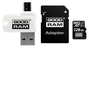 Карта пам'яті Goodram 128GB UHS-I Class 10 SD-adapter OTG Card reader (M1A4-1280R12) фото №1