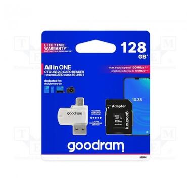 Картка пам'ятi GOODRAM 128Gb SDXC class 10  adap CardReader фото №1