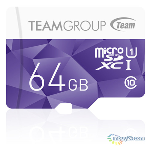 Карта памяти Team Class 10 UHS| 64GB microSDXC + SD adapter Color (TCUSDX64GUHS41) фото №1