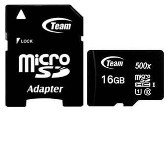 Карта пам'яті Team 16 GB microSDHC UHS-I SD Adapter TUSDH16GCL10U03 фото №1