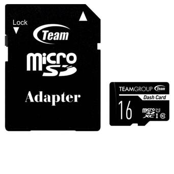 Карта пам'яті Team 16GB UHS-I Class 10 Dash Card SD-adapter (TDUSDH16GUHS03) фото №2