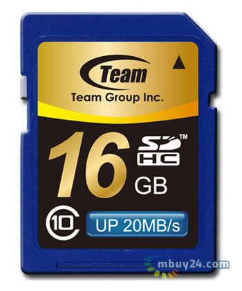Карта пам'яті Team 16GB SDHC Class 10 (TG016G0SD28X) фото №1