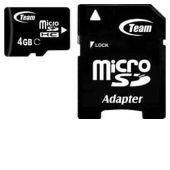 Карта пам'яті Team microSDHC 4GB Class 10 (adapter) (TUSDH4GCL1003) фото №1