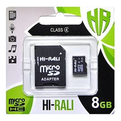 Карта пам'яті Hi-Rali MicroSDHC 8GB Class 4 SD-adapter (HI-8GBSDCL4-01) фото №1