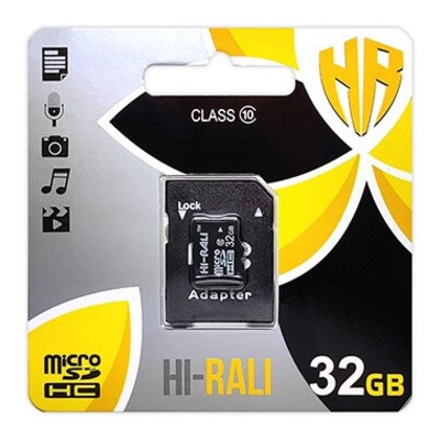 Карта пам'яті MicroSDXC 32GB Class 10 Hi-Rali SD-adapter (HI-32GBSDCL10-01) фото №1