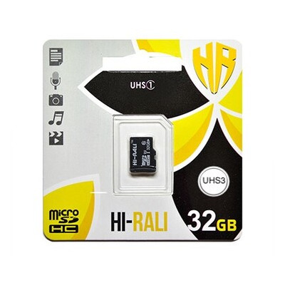 Карта пам'яті Hi-Rali MicroSDHC 32GB UHS-I U3 Class 10 (HI-32GBSD10U3-00) фото №1