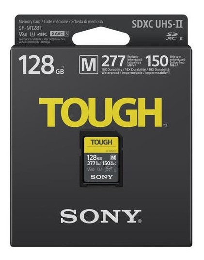 Карта пам'яті Sony 128GB SDXC C10 UHS-II U3 V60 R277/W150MB/s Tough (SFM128T.SYM) фото №2