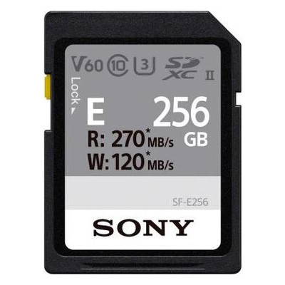 Карта памяти Sony 256GB SDXC C10 UHS-II U3 V60 R270/W120MB/s Entry (SFE256.AE) фото №1