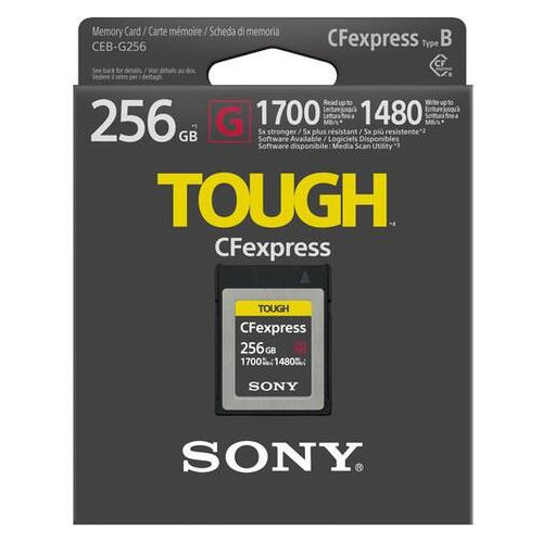 Картка пам'яті Sony CFexpress Type B 256GB R1700/W1480 (CEBG256.SYM) фото №2