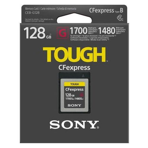 Карта памяти Sony CFexpress Type B 128GB R1700/W1480 (JN63CEBG128.SYM) фото №2