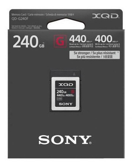Карта пам'яті Sony XQD 240GB G Series R440MB/s W400MB/s (JN63QDG240F) фото №2