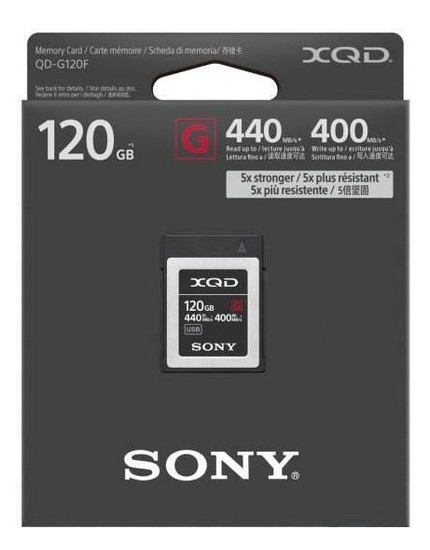Карта пам'яті Sony XQD 120GB G Series R440MB/s W400MB/s (QDG120F) фото №2