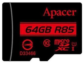Карта пам'яті Apacer microSDXC 64GB UHS-I U1 adapter (R85MB/s) AP64GMCSX10U5-R фото №3