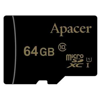 Карта пам'яті Apacer 64 GB microSDXC Class 10 UHS-I plus SD adapter (AP64GMCSX10U1-R) фото №2