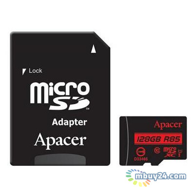 Карта пам'яті Apacer 128GB microSDXC Class10 UHS-I (AP128GMCSX10U5-R) фото №1
