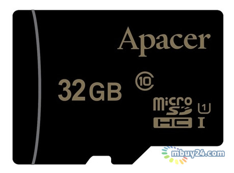 Карта пам'яті Apacer microSDHC UHS-I 32GB class10 w/o (AP32GMCSH10U1-RA) фото №1