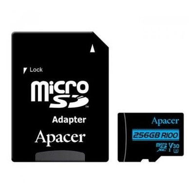 Карта пам'яті Apacer 256GB microSDHC class 10 UHS-I U1 V10 (AP256GMCSX10U7-R) фото №1