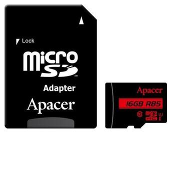 Карта пам'яті MicroSDHC Apacer 16GB UHS-I Class 10 SD adapter (AP16GMCSH10U5-R) фото №1