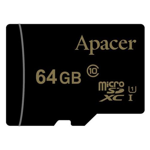 Карта пам'яті MicroSDXC Apacer 64GB UHS-I Class 10 SD adapter (AP64GMCSX10U1-R) фото №2