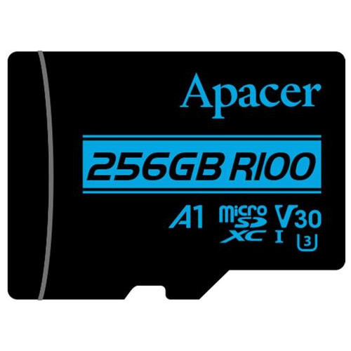 Карта пам'яті MicroSDXC 256GB UHS-I/U3 Class 10 Apacer (AAP256GMCSX10U7-R) SD адаптер фото №2
