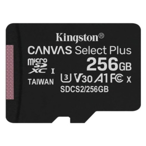 Карта пам'яті MicroSDXC 256GB UHS-I/U3 Class 10 Kingston Canvas Select Plus R100/W85MB/s (SDCS2/256GBSP) фото №1