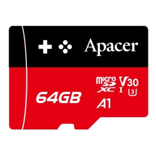 Карта памяти MicroSDXC 64GB UHS-I/U3 Class 10 Apacer (AP64GMCSX10U7-RAGC) фото №1