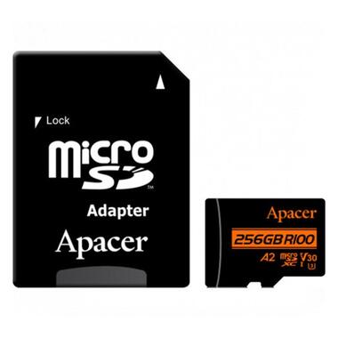 Картка пам'ятi APACER 256GB MicroSDXC UHS-I/U3 (AP256GMCSX10U8-R) + адаптер фото №1