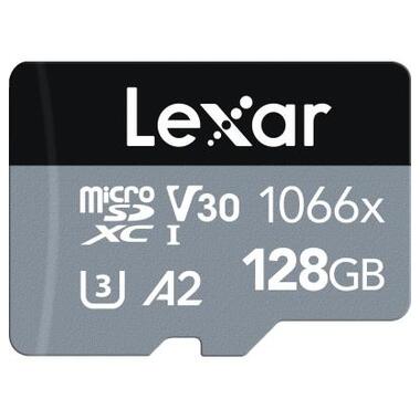 Карта памяти Lexar 128GB microSDXC class 10 UHS-I 1066x Silver (LMS1066128G-BNANG) фото №1