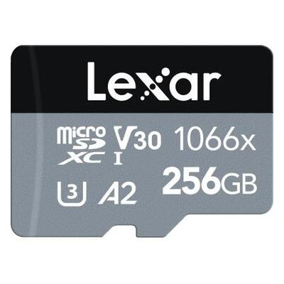 Карта памяти Lexar 256GB microSDXC class 10 UHS-I 1066x Silver (LMS1066256G-BNANG) фото №1