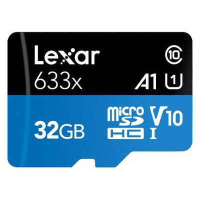 Карта памяти Lexar 32GB microSDHC class 10 UHS-I 633x (LSDMI32GBB633A) фото №1