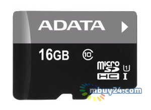 Карта пам'яті A-Data 16GB microSDHC Class 10 UHS-I U1 (adapter SD) (AUSDH16GUICL10-RA1) фото №1