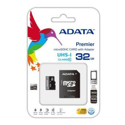 Карта пам'яті A-DATA 32Gb microSDHC Ultra UHS-I адаптер SD Class 10 (AUSDH32GUICL10-RA1) фото №1