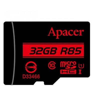 Карта пам'яті Apacer microSDHC 32GB Class 10 R-85MB/s Без адаптера (AP32GMCSH10U5-RA) фото №1