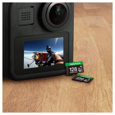 Карта памяти microSDXC (UHS-1 U3) A-DATA SPEED PLUS 256Gb Class 10 V30 A2 (R-180Mb/s W160Mb/s) (adapter SD) (UD256GUI3V30A2SP-RA1) фото №4