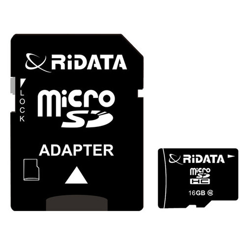 Карта пам'яті RiDATA microSDHC 16GB Class 10 SD адаптер фото №1
