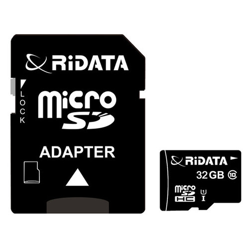 Карта памяти RiDATA microSDHC 32GB Class 10 UHS-I + SD адаптер фото №1