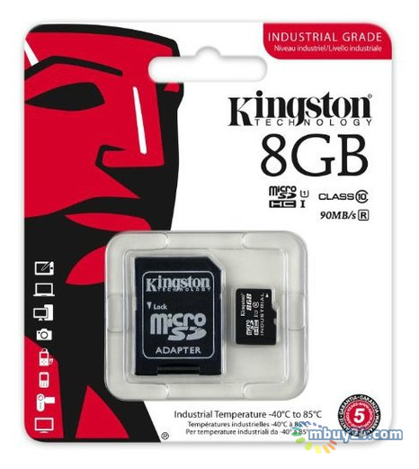 Карта пам'яті Kingston 8GB microSDHC C10 UHS-I Industrial (SDCIT/8GB) фото №3