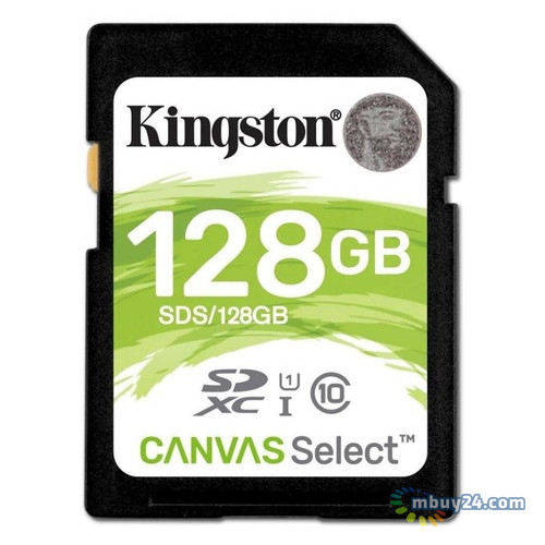 Карта пам'яті Kingston 128 GB SDXC Class 10 UHS-I Canvas Select (SDS/128GB) фото №1