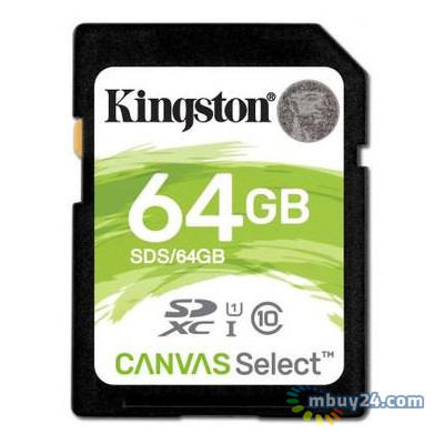 Карта пам'яті Kingston Canvas Select SDXC 64GB (SDS/64GB) фото №1