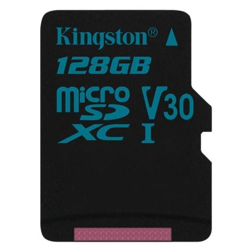 Карта памяти Kingston microSDHC/SDXC UHS-I U3 Class 10 Canvas Go SD-адаптер 128Gb фото №3