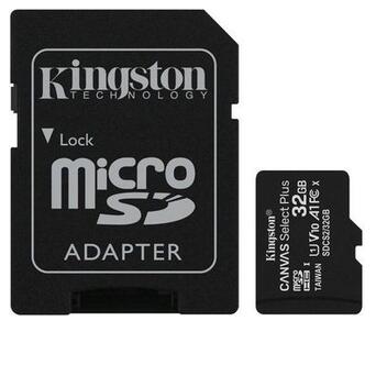 Карта пам'яті Kingston 32GB micSDHC 10 A1 Canvas Select Plus (SDCS2/32GB) фото №1