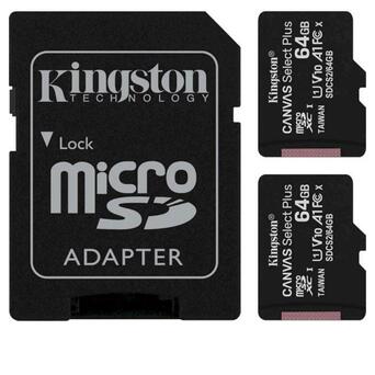 Карта пам'яті Kingston micro SDXC 64GB Canvas Select A1 2-pack (SDCS2/64GB-2P1A) фото №1