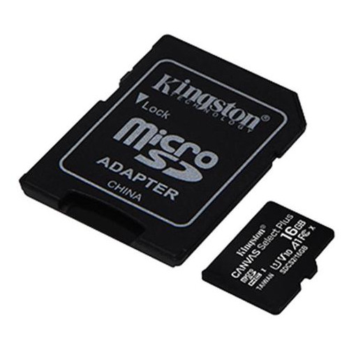 Карта памяти MicroSDHC 16GB UHS-I Class 10 Kingston Canvas Select Plus R100MB/s + SD-адаптер (SDCS2/16GB) фото №2
