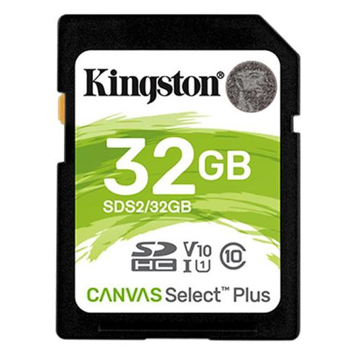 Карта пам'яті SDHC 32GB UHS-I Class 10 Kingston Canvas Select Plus R100MB/s (SDS2/32GB) фото №1