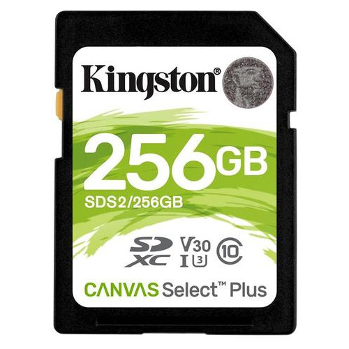 Карта пам'яті SDXC 256GB UHS-I/U3 Class 10 Kingston Canvas Select Plus R100/W85MB/s (SDS2/256GB) фото №1