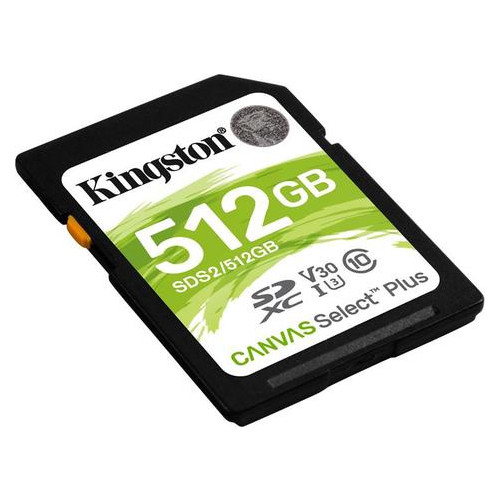 Карта пам'яті SDXC 512GB UHS-I/U3 Class 10 Kingston Canvas Select Plus R100/W85MB/s (SDS2/512GB) фото №2
