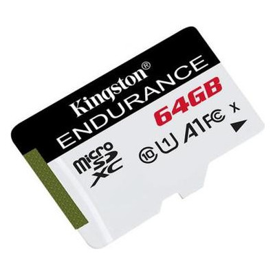 Карта пам'яті Kingston 64GB microSD class 10 UHS-I U1 A1 High Endurance (SDCE/64GB) фото №2