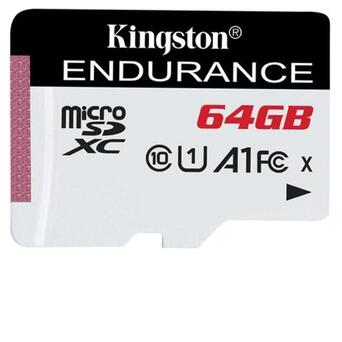 Карта пам'яті Kingston 64GB microSD class 10 UHS-I U1 A1 High Endurance (SDCE/64GB) фото №1